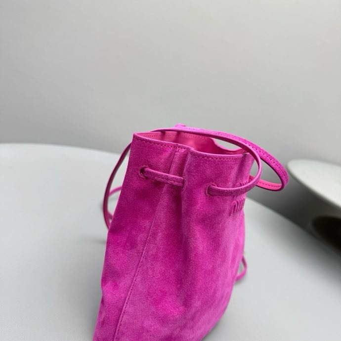 Сумка ведро замшевая 17 см фото 3