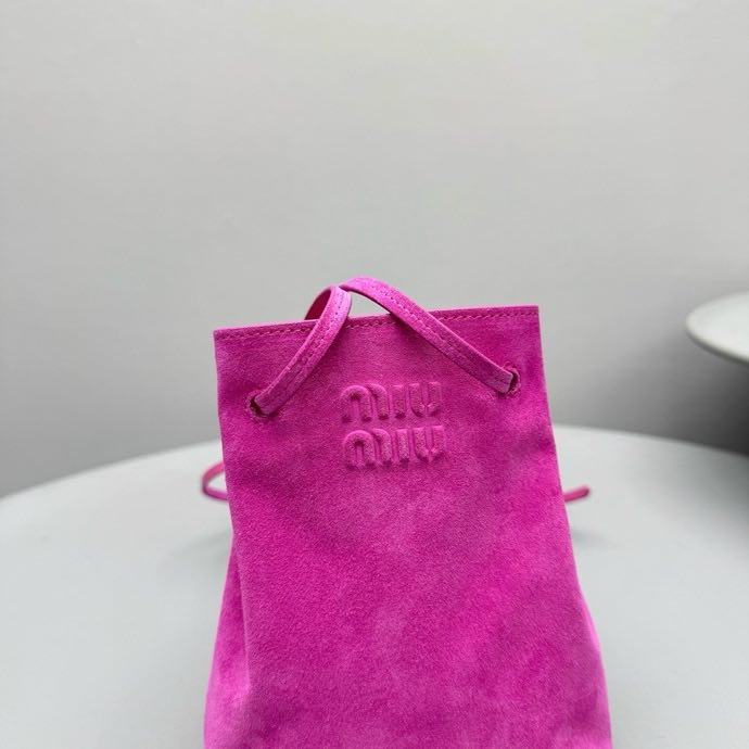 Сумка ведро замшевая 17 см фото 4