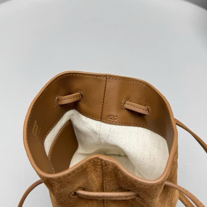 A bag bucket suede 17 cm фото 4