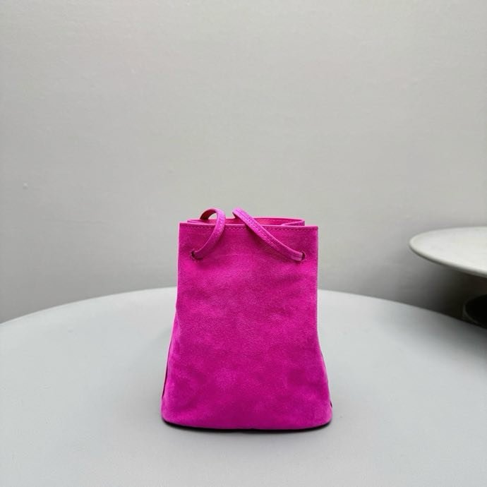 Сумка ведро замшевая 17 см фото 6