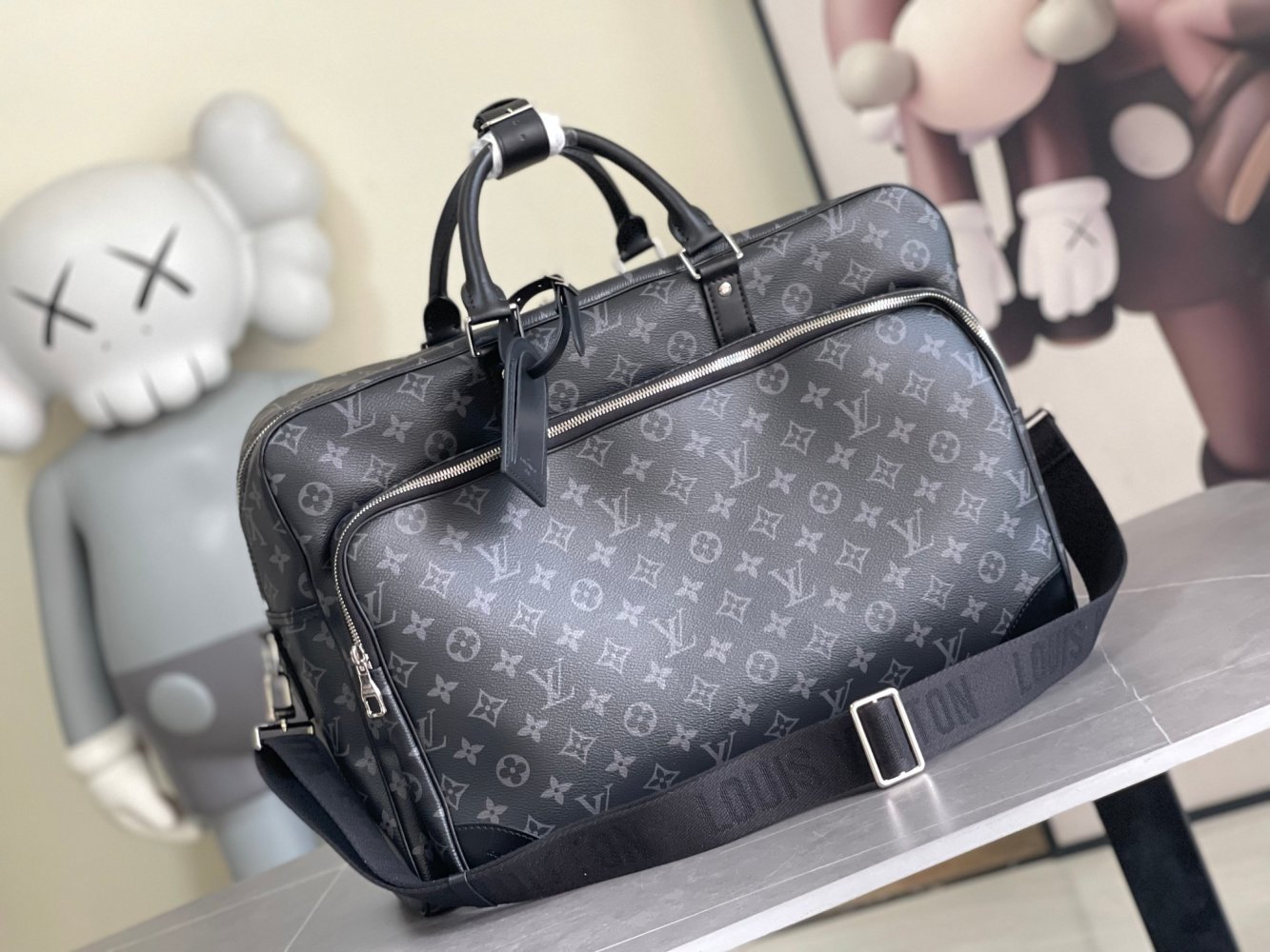 Сумка Weekender из канвы Monogram Eclipse 46 см