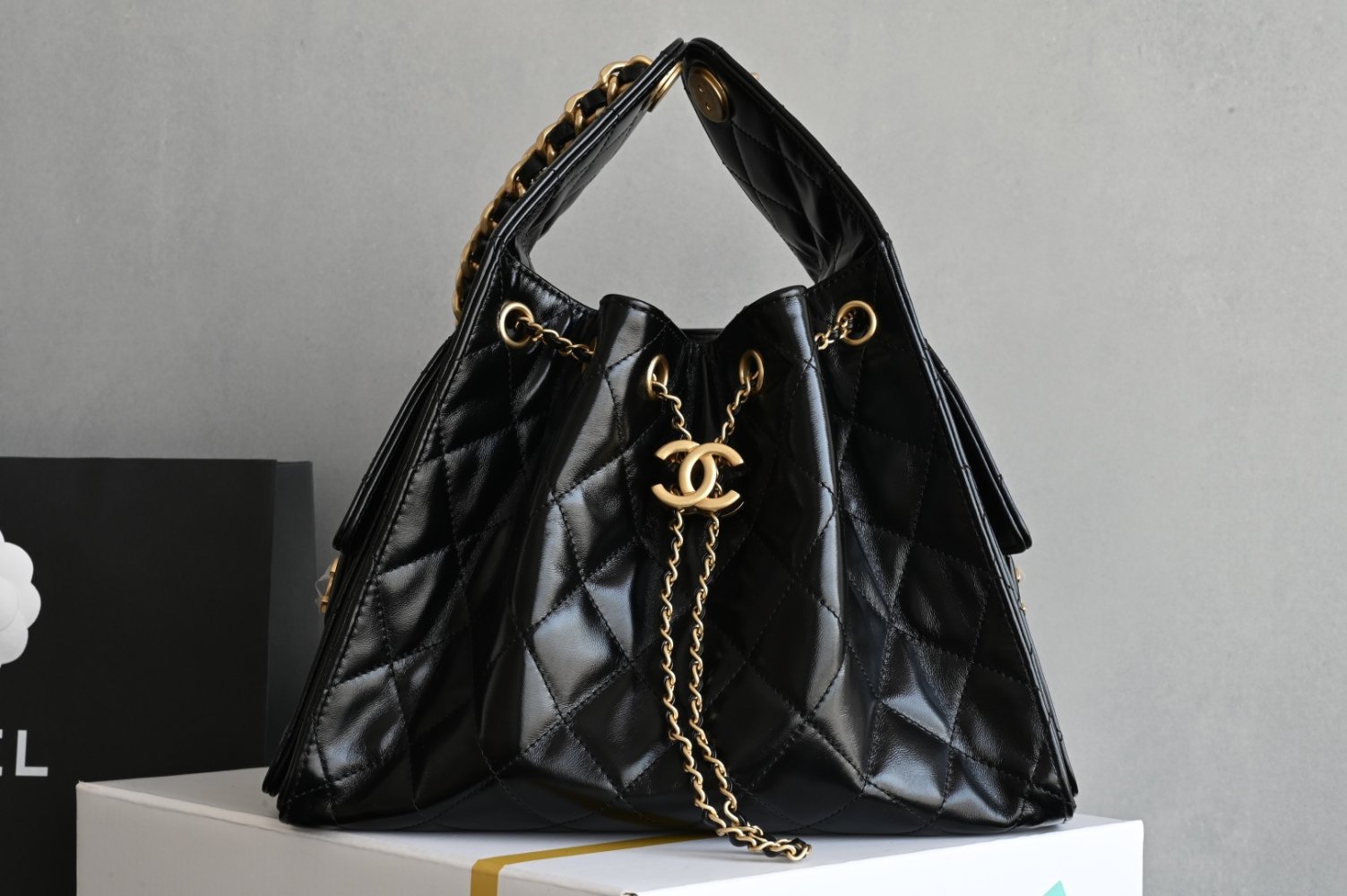 A bag women's leather Chanel 25 Medium 30 cm