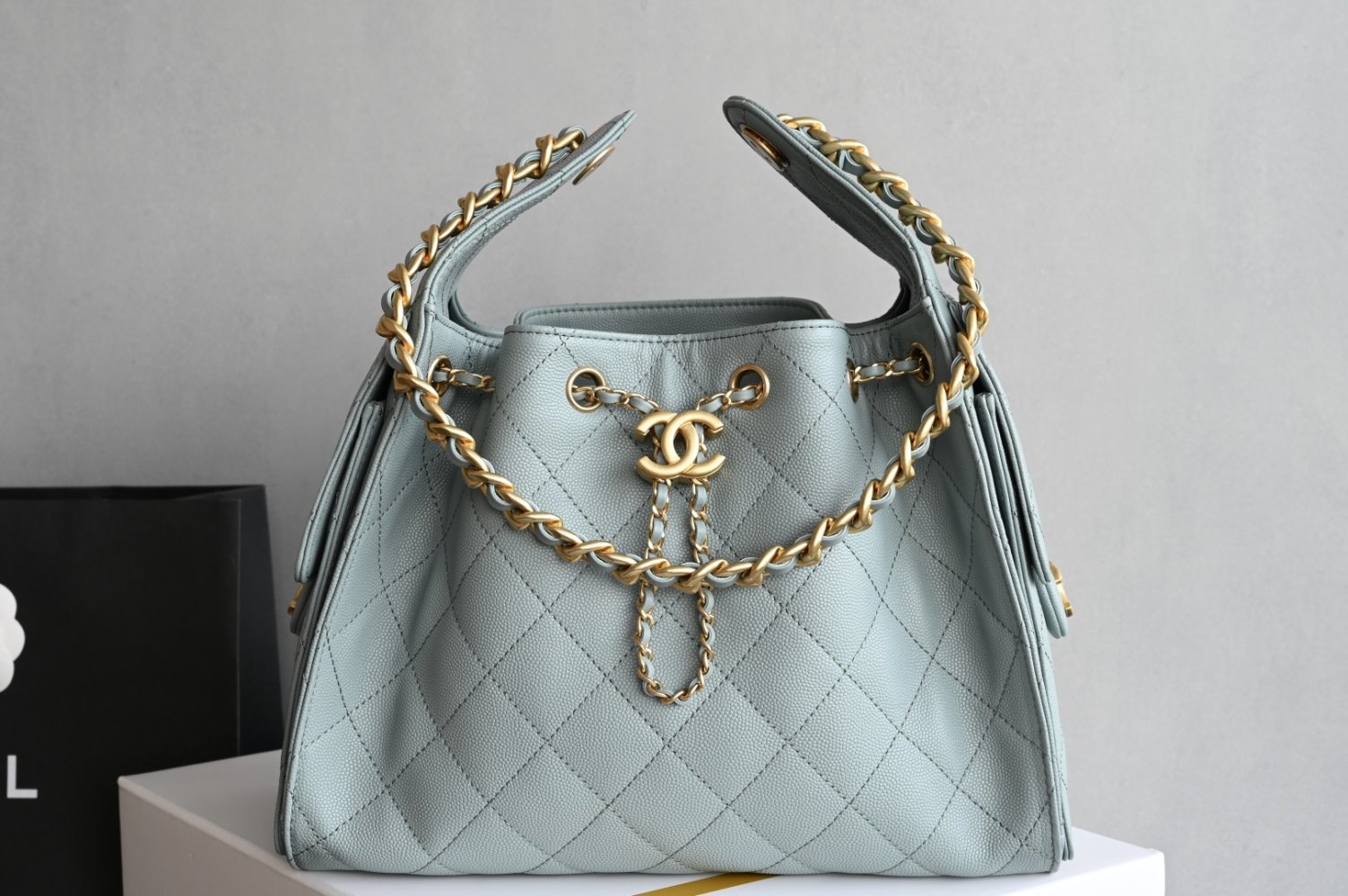 A bag women's leather Chanel 25 Medium 30 cm