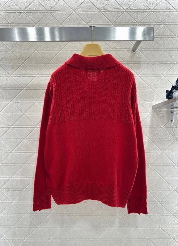 Свитер крупной вязки с воротником фото 3