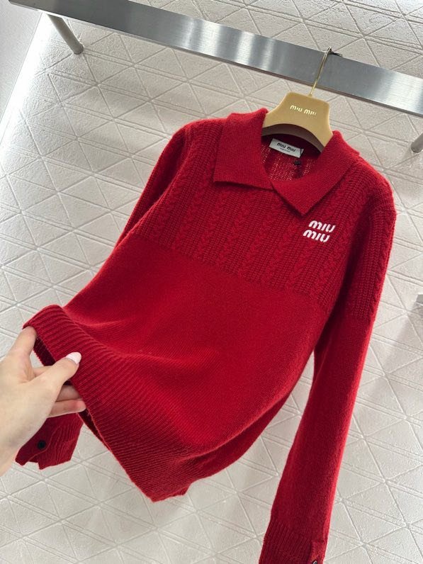 Свитер крупной вязки с воротником фото 5