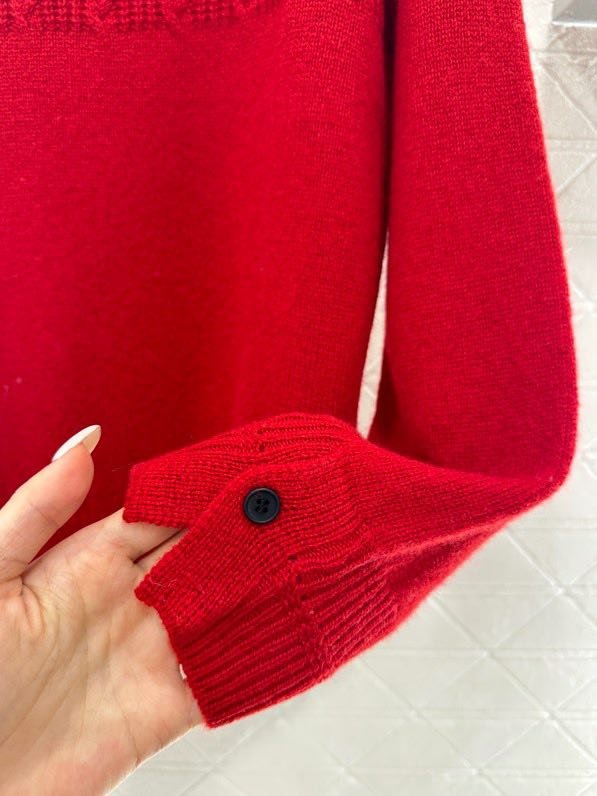 Свитер крупной вязки с воротником фото 7