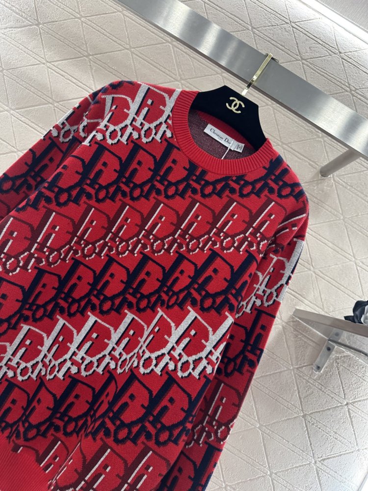 Свитер пуловер из жаккардовой вязки с круглым вырезом фото 3