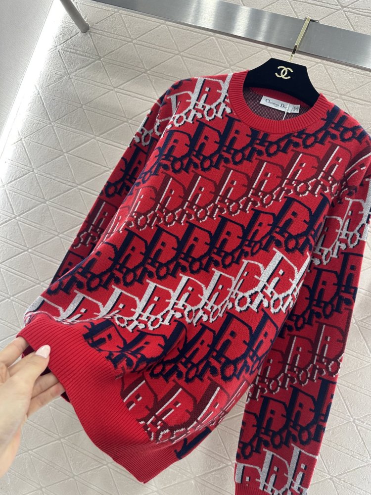 Свитер пуловер из жаккардовой вязки с круглым вырезом фото 6