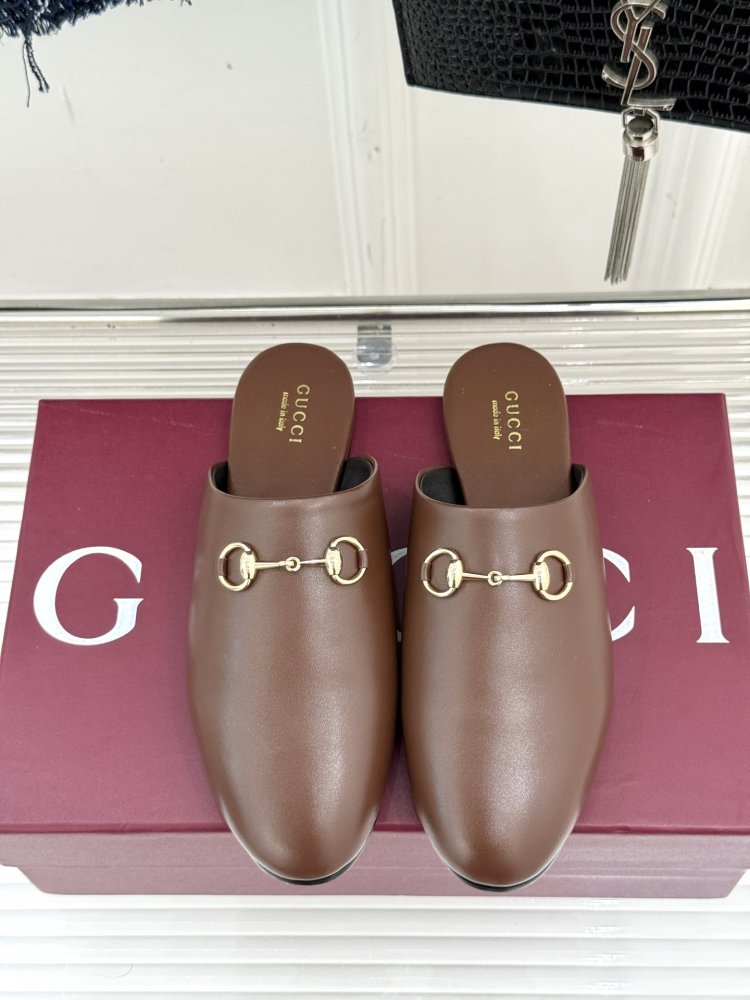 Slippers leather women's фото 4