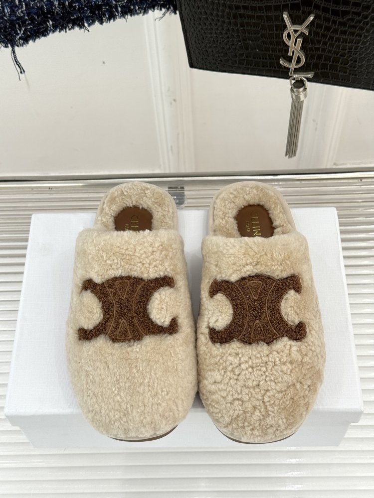 Slippers fur women's фото 4