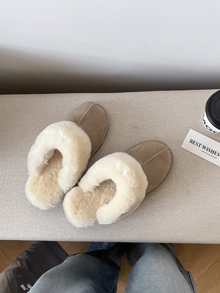 Slippers on fur women's фото 2