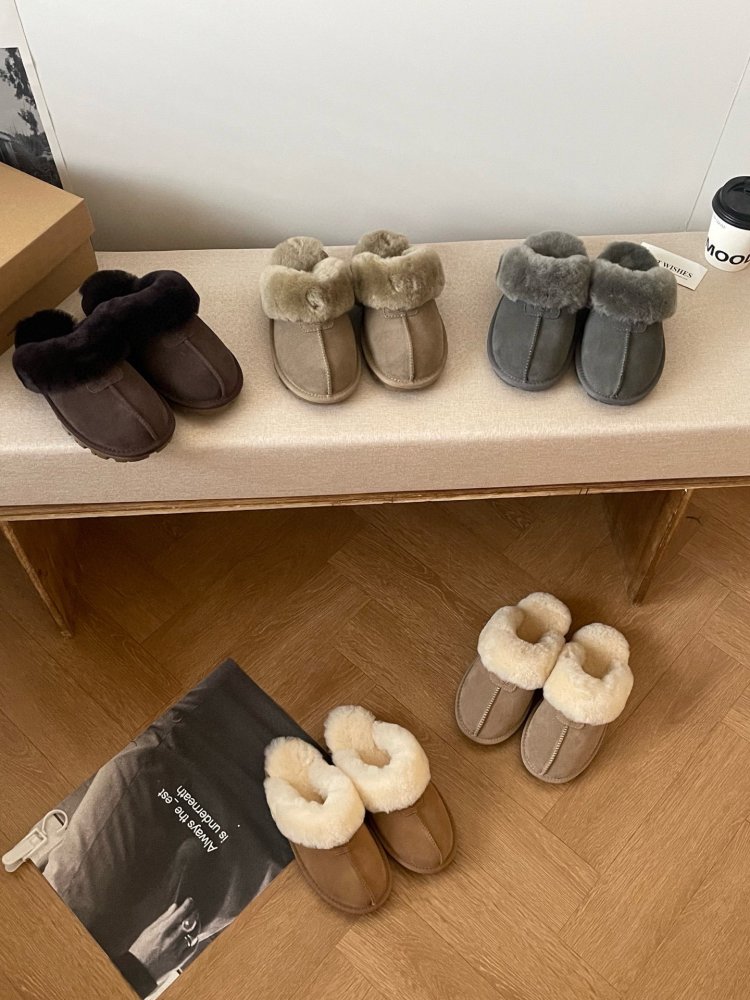 Slippers on fur women's фото 7