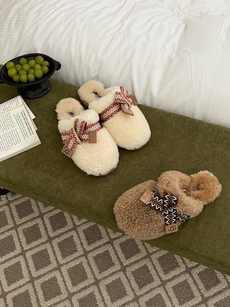 Slippers on fur women's фото 8