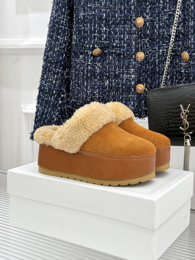 Капці на платформі хутряні жіночі