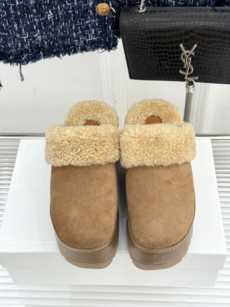 Капці на платформі хутряні жіночі фото 4