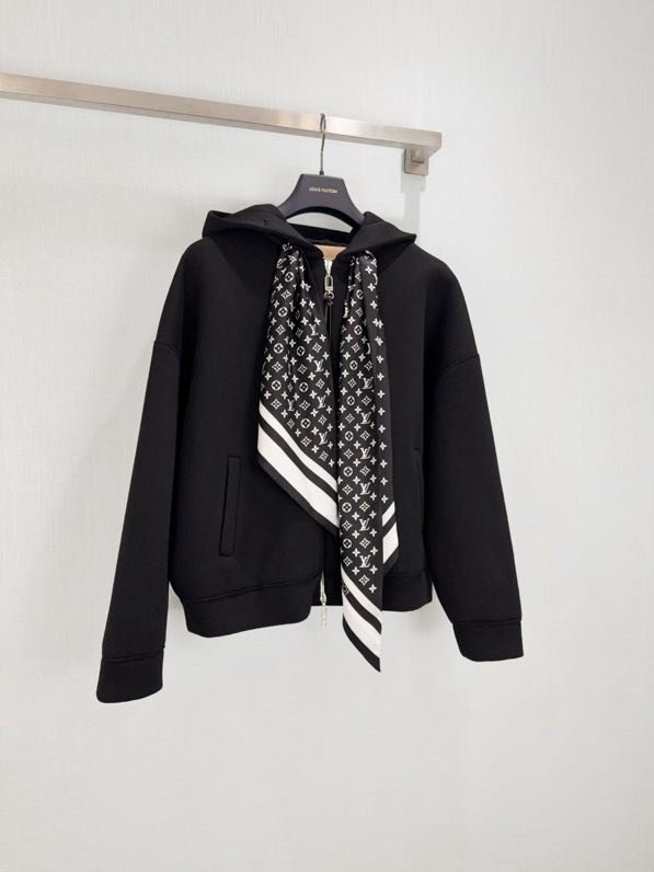 Толстовка на молнии с шелковым платком фото 6