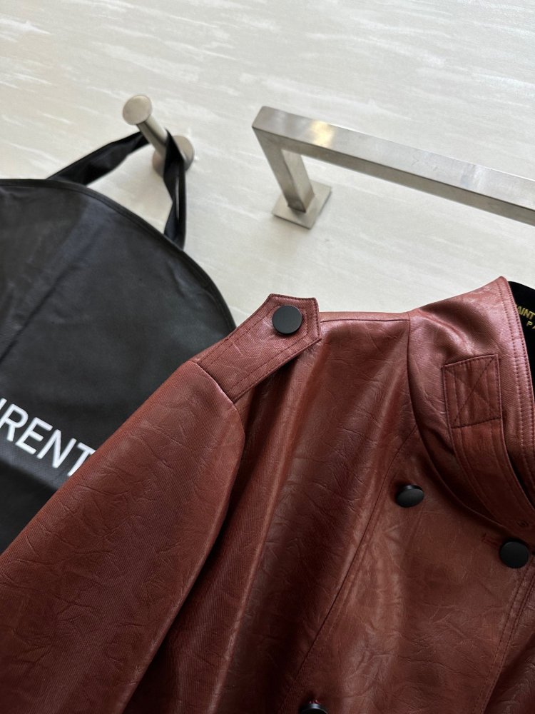 Тренч кожаный женский фото 4