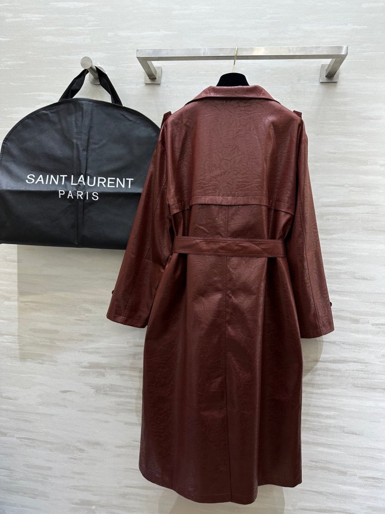 Тренч кожаный женский фото 6