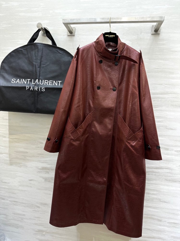 Тренч кожаный женский фото 7