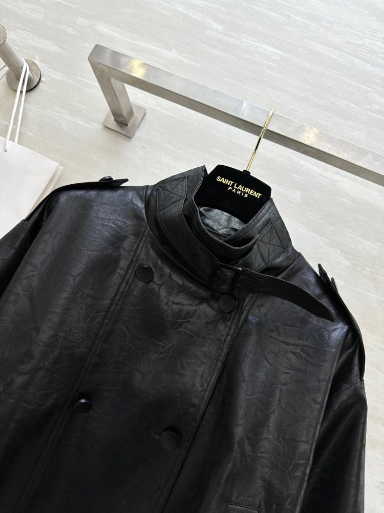 Тренчкот кожаный женский фото 2