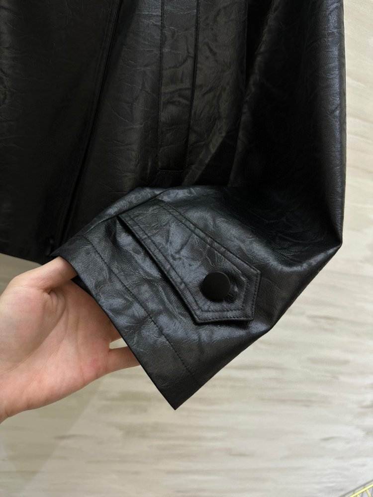 Тренчкот кожаный женский фото 5