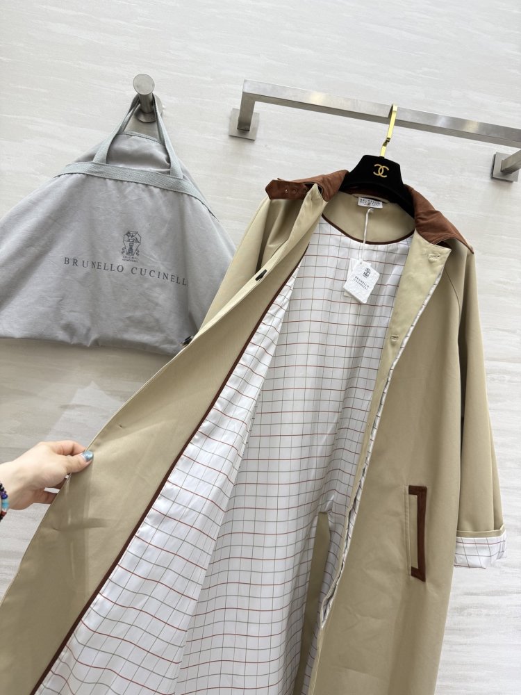 Тренчкот средней длины с лацканами фото 8