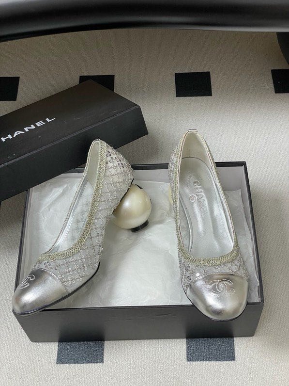 Туфли Chanel 26B на высоком жемчужном каблуке фото 2