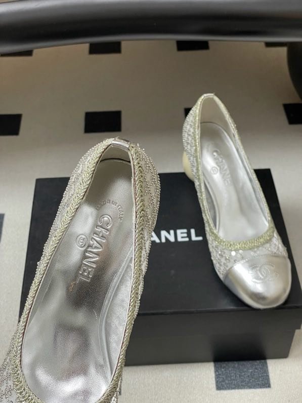 Туфли Chanel 26B на высоком жемчужном каблуке фото 8