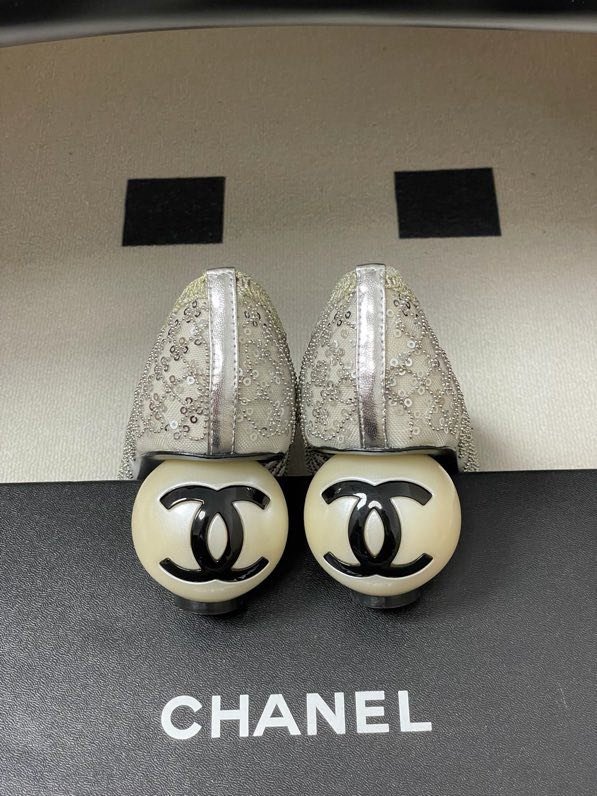 Туфли Chanel 26B на высоком жемчужном каблуке фото 9