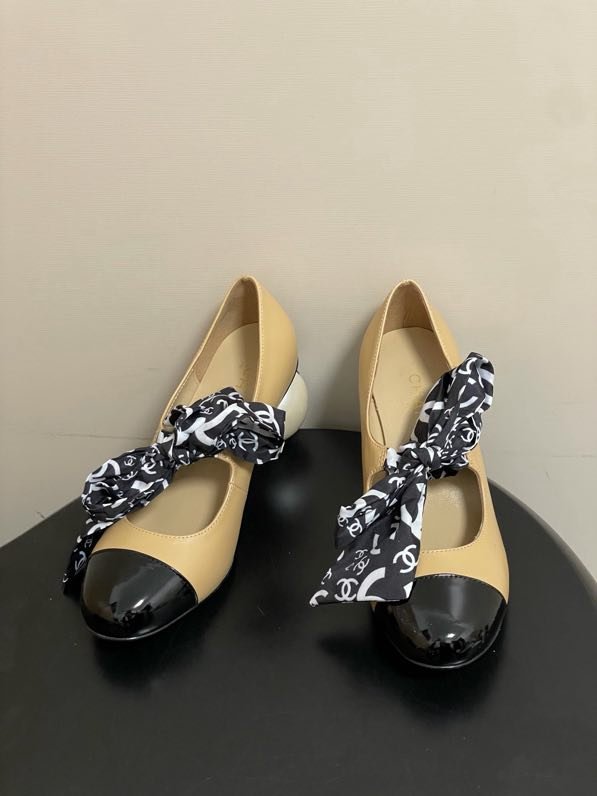 Туфли Chanel 26C на высоком жемчужном каблуке фото 3