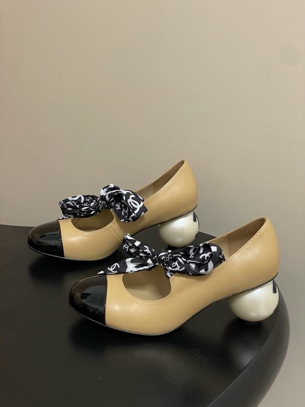 Туфли Chanel 26C на высоком жемчужном каблуке фото 5