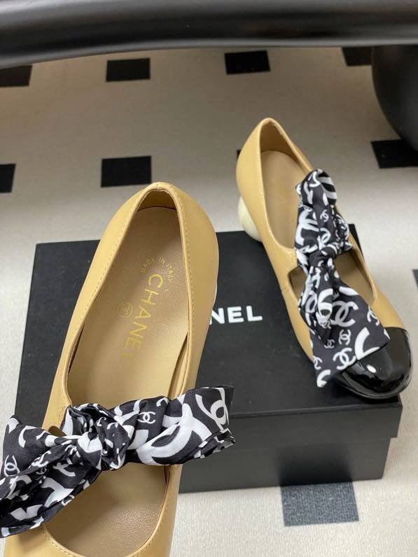 Туфли Chanel 26C на высоком жемчужном каблуке фото 6