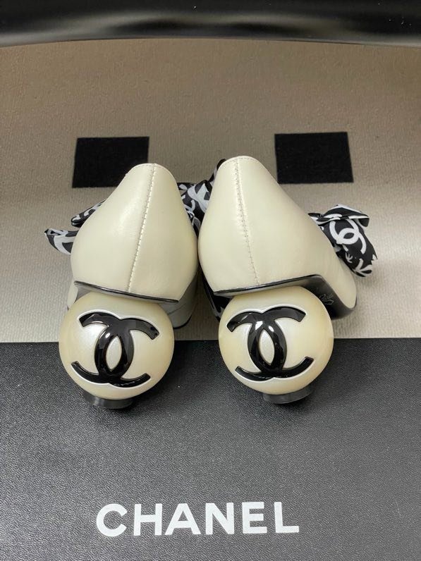 Туфли Chanel 26C на высоком жемчужном каблуке фото 8