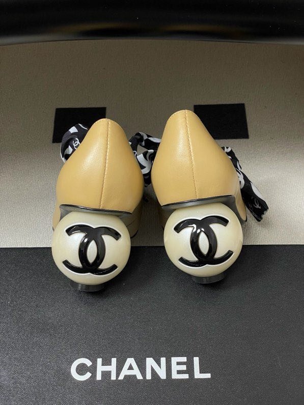 Туфли Chanel 26C на высоком жемчужном каблуке фото 8