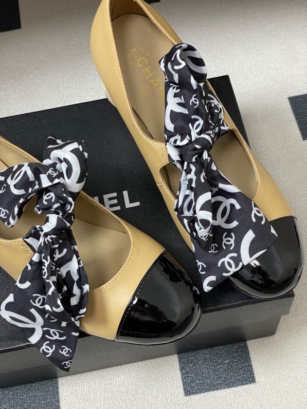 Туфли Chanel 26C на высоком жемчужном каблуке фото 9