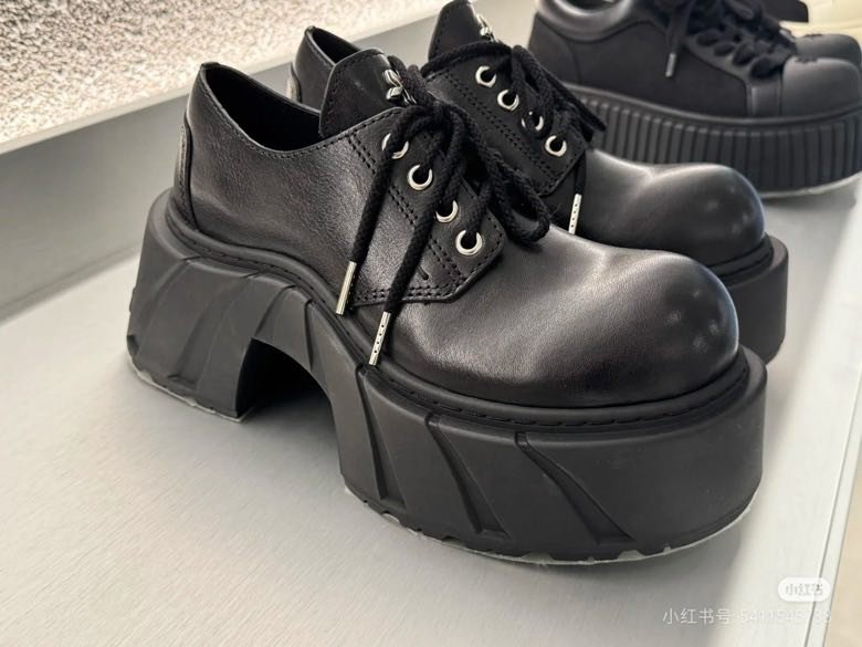 Shoes Derby women's on high soled