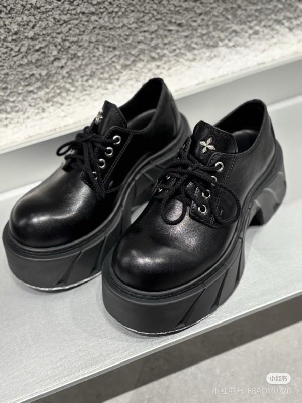 Shoes Derby women's on high soled фото 3