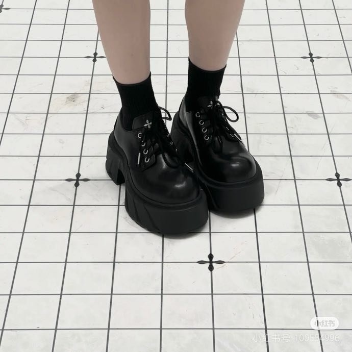 Shoes Derby women's on high soled фото 8