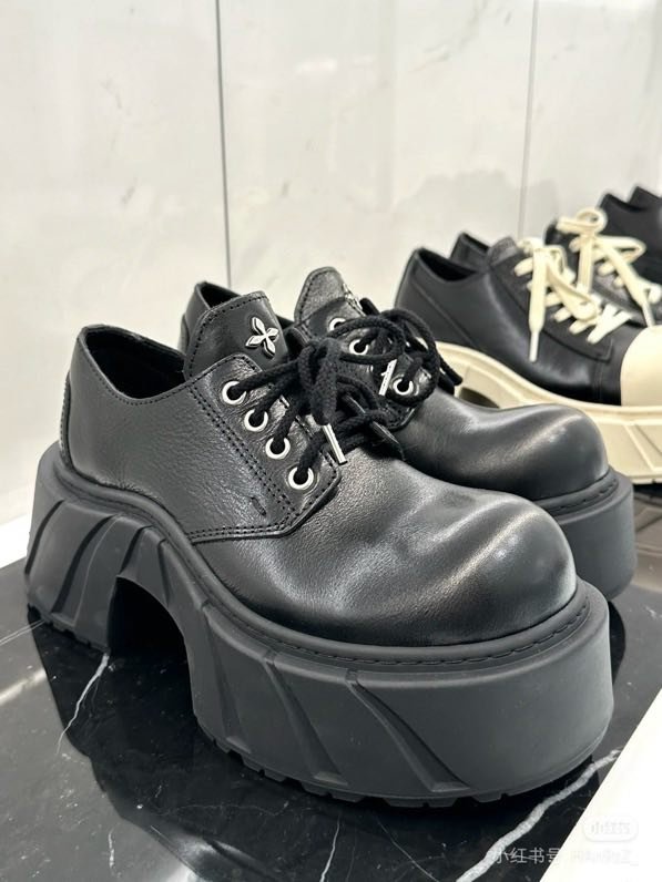 Shoes Derby women's on high soled фото 9