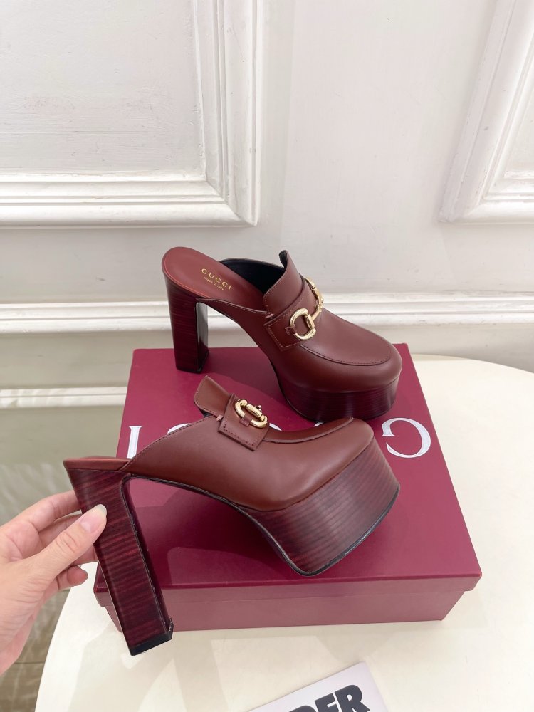 Shoes Horsebit women's on high heel фото 4