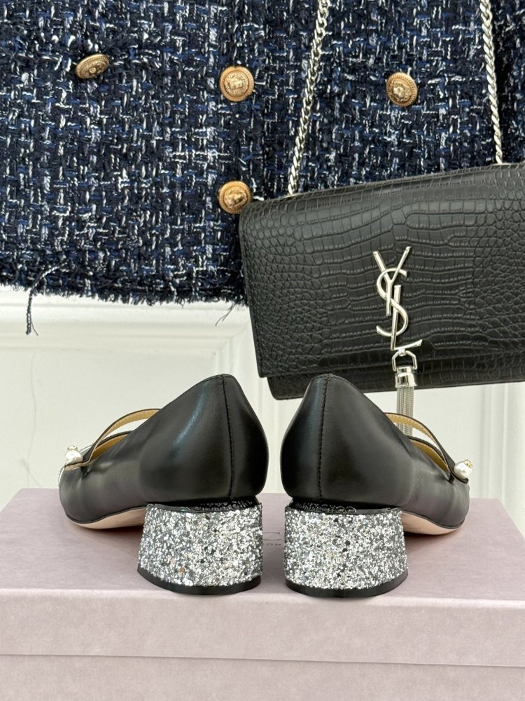 Туфлі Jimmy Choo з товстим каблуком і перламутровим покриттям фото 6