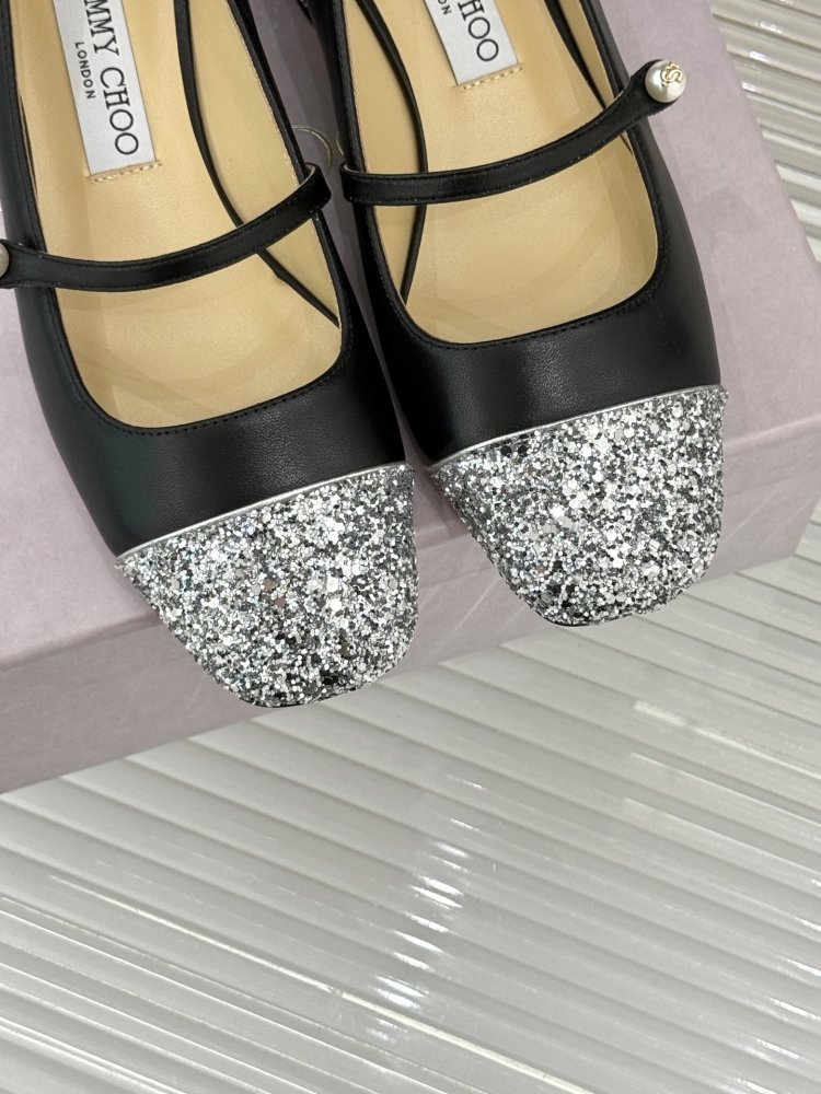 Туфлі Jimmy Choo з товстим каблуком і перламутровим покриттям фото 7