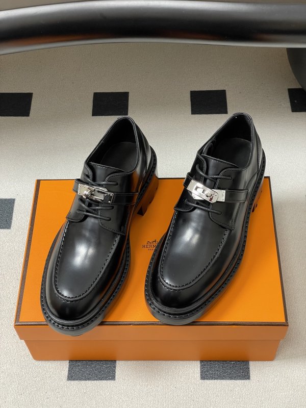 Туфли кожаные Hermes Kelly фото 10