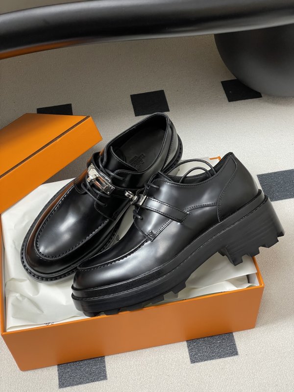 Туфли кожаные Hermes Kelly фото 4