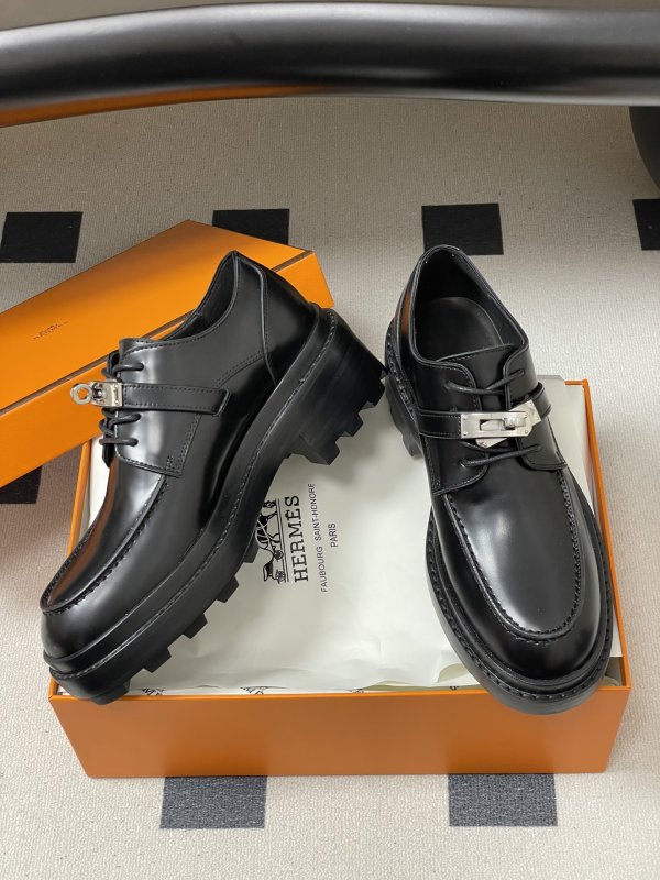 Туфли кожаные Hermes Kelly фото 5