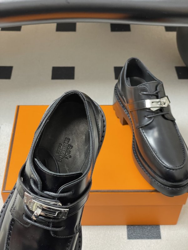 Туфли кожаные Hermes Kelly фото 6