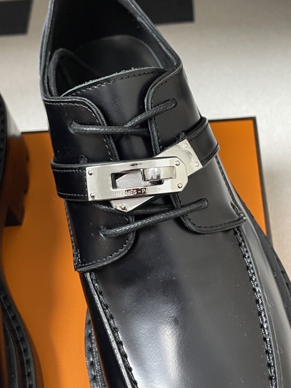 Туфли кожаные Hermes Kelly фото 9