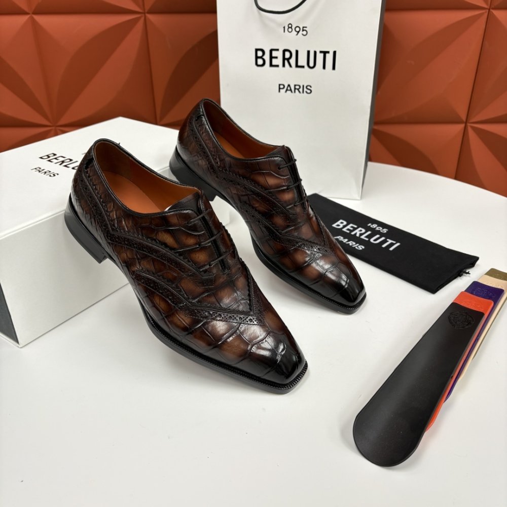 Shoes leather men's фото 4