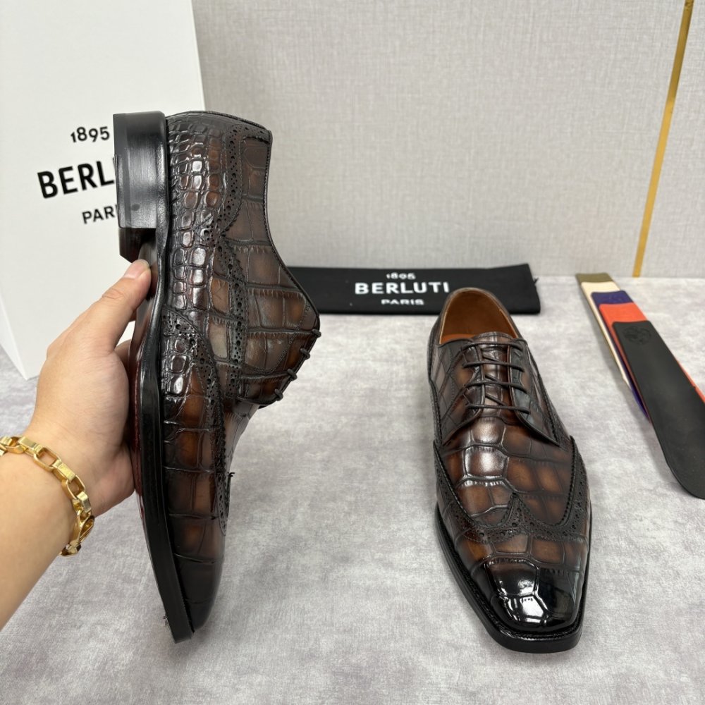 Shoes leather men's фото 5