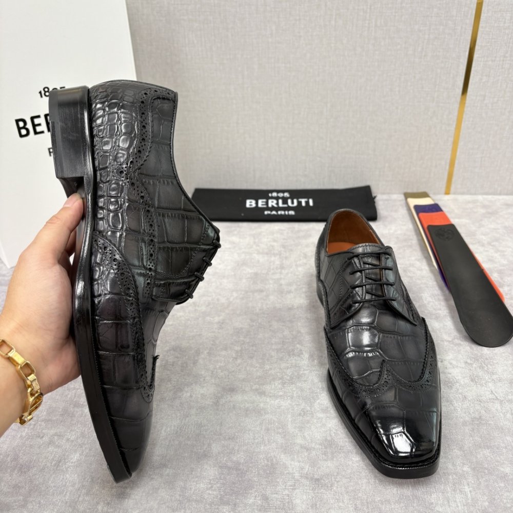 Shoes leather men's фото 5